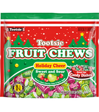 Image of Tootsie Fruit Chews Holiday Cheer (12 oz. Bag) Packaging