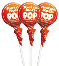 Image of Orange Tootsie Pops (20 ct. Bag) Packaging