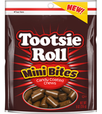 Image of Tootsie Roll Mini Bites 9 oz. Resealable Pouch Packaging