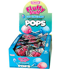 Image of Fluffy Stuff Cotton Candy Pops (48 ct. Box) Packaging